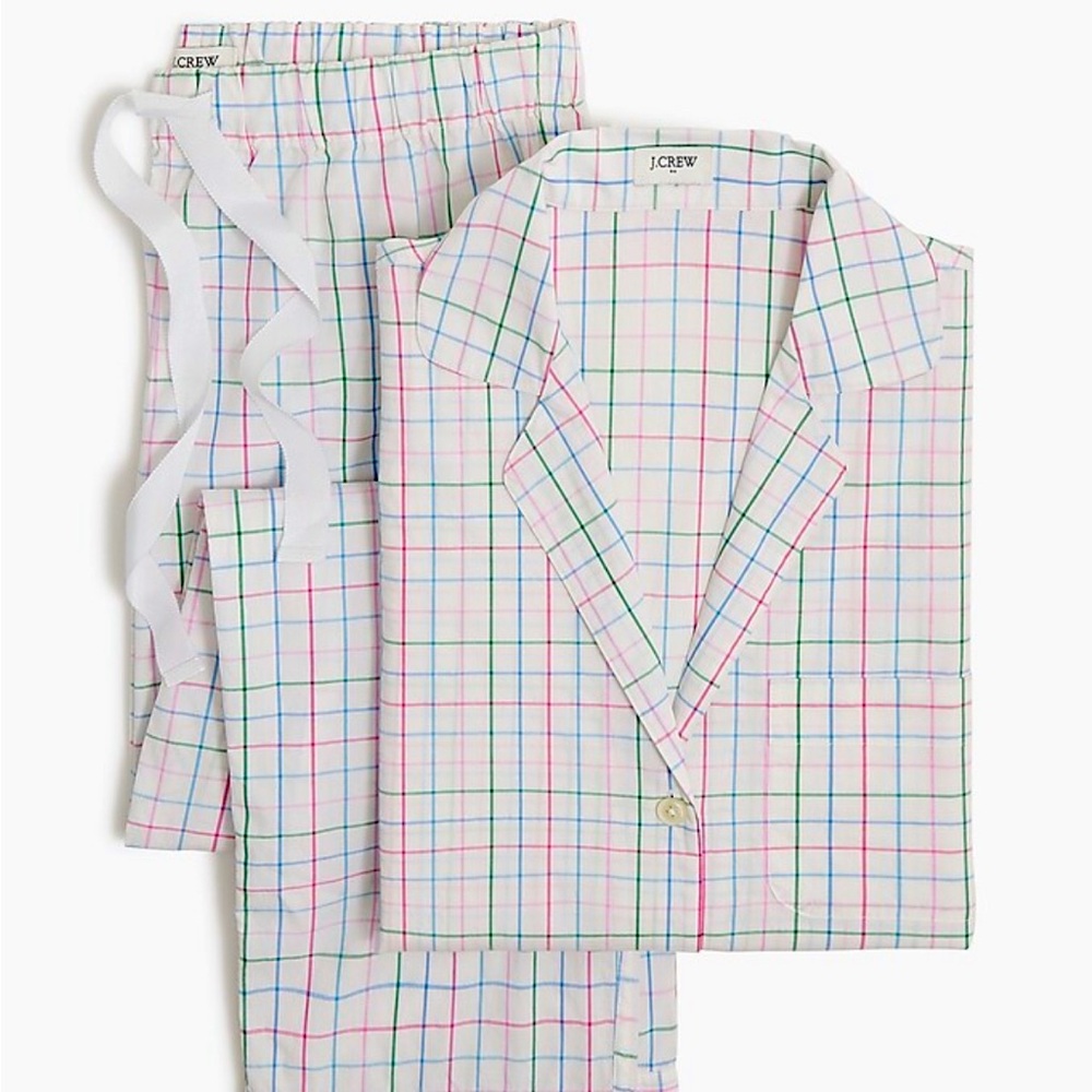 NWT J.Crew cropped short-sleeve pant pajama set